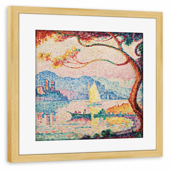 Poster mit Rahmen kiefer "Der kleine Hafen von Bacon" artboxONE - Reise,Reise / Strand und Meer,Reise / Länder