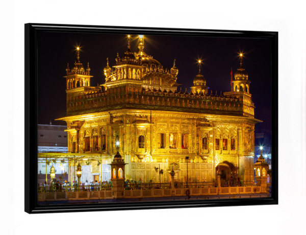 Poster mit schwarzem Rahmen "Tempel Harmadir Sahib in Amritsar" artboxONE - Architektur,Reise / Asien
