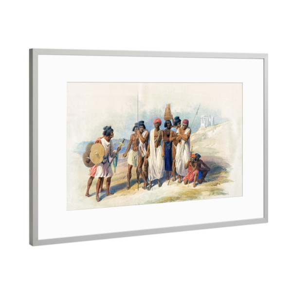 Poster mit Rahmen Silber "Gruppe von Nubiern" artboxONE - Reise,Menschen,Reise / Afrika