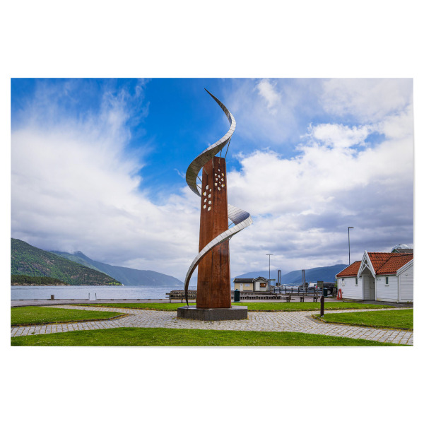 Poster "Skulptur in Balestrand" artboxONE - Natur,Reise,Architektur,Reise / Strand und Meer,Reise / Länder