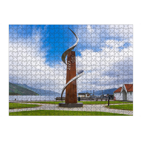 artboxONE Puzzle "Skulptur in Balestrand" artboxONE - Natur,Reise,Architektur,Reise / Strand und Meer,Reise / Länder