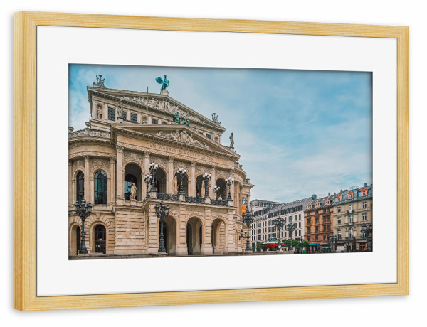 Poster mit Rahmen kiefer "Alte Oper Frankfurt" artboxONE - Architektur,Geometrie,Städte / Frankfurt