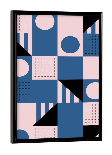 Poster mit schwarzem Rahmen "Riviera Tiles Company Vibes" artboxONE - Abstrakt,Geometrie