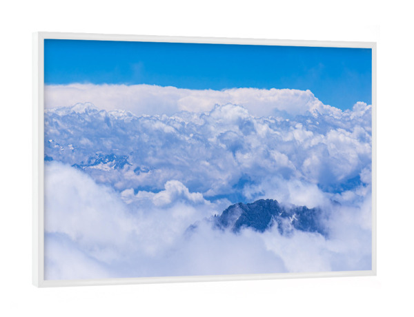 Poster mit weißem Rahmen "Blick von der Zugspitze" artboxONE - Natur,Reise
