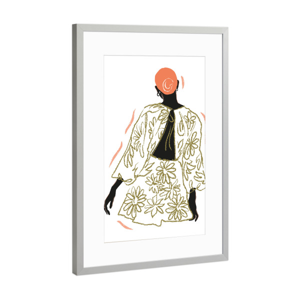 Poster mit Rahmen Silber "Colorful woman - fashion" artboxONE - Menschen,Fashion - Bunt,Frau,Fashion,Mode,Menschen