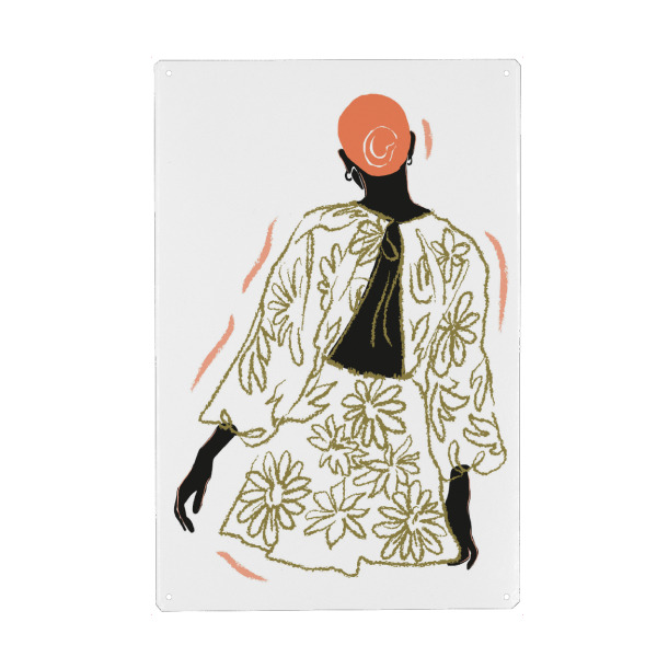 Metall Poster "Colorful woman - fashion" artboxONE - Menschen,Fashion - Bunt,Frau,Fashion,Mode,Menschen - Blechschild