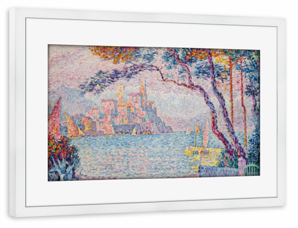 Poster mit Rahmen weiß "Antibes am Abend" artboxONE - Reise,Reise / Strand und Meer,Reise / Länder