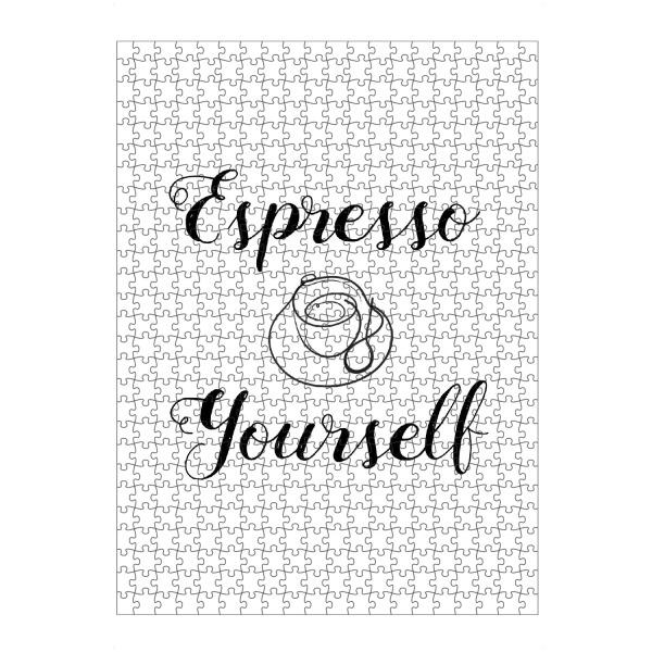 Puzzle Ravensburger "Espresso Yourself One Line" artboxONE - Essen & Trinken,Schwarzweiß