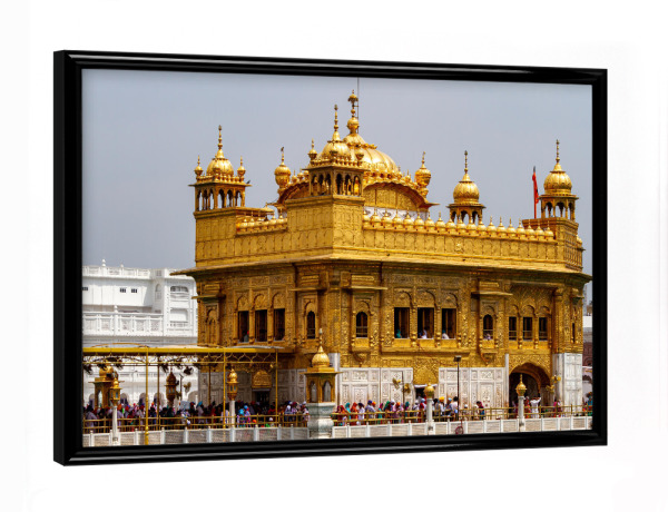 Poster mit schwarzem Rahmen "Harmadir Sahib in Amritsar" artboxONE - Architektur,Reise / Asien