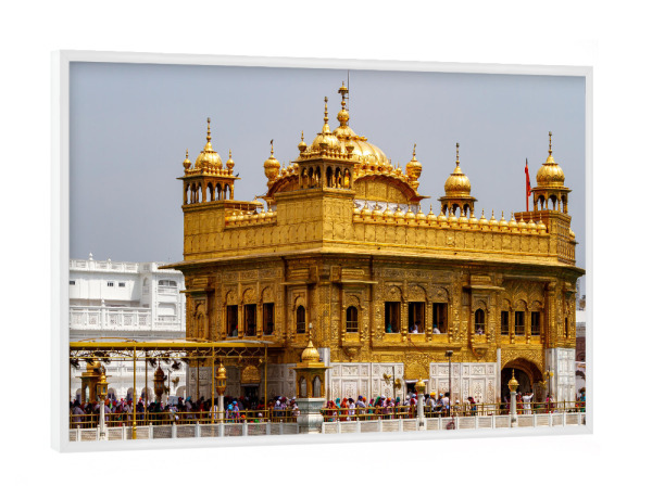 Poster mit weißem Rahmen "Harmadir Sahib in Amritsar" artboxONE - Architektur,Reise / Asien