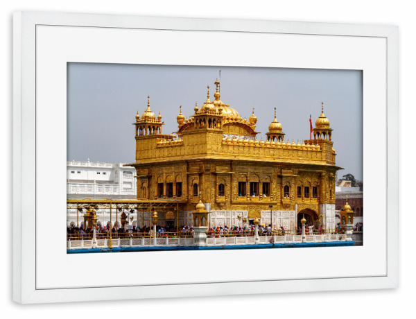 Poster mit Rahmen weiß "Harmadir Sahib in Amritsar" artboxONE - Architektur,Reise / Asien