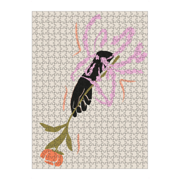 Puzzle Ravensburger "Don't let it drop" artboxONE - Floral,Menschen,Fashion - Bunt,Blume,Floral,Pflanze,Hand,Fashion,Mode - Bild bunt