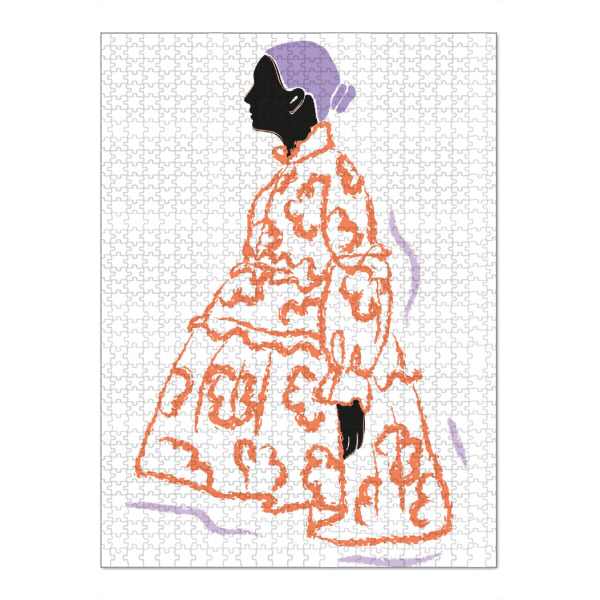 Puzzle Ravensburger "Wear it right" artboxONE - Menschen,Fashion - Menschen,Fashion,Mode,Bunt,Frau,Kleid - Bild menschen