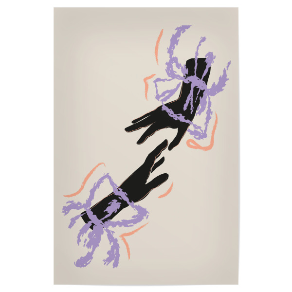 Poster 30x20 cm "Nearly touching" artboxONE - Menschen,Fashion - Hände,Nahe,Kontakt,Menschen,Anfassen,Berührung,Fashion,Mode