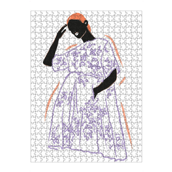 artboxONE Puzzle "Frau im bunten Kleid" artboxONE - Menschen,Fashion - Menschen,Fashion,Mode,Kleid,Bunt - Bild menschen