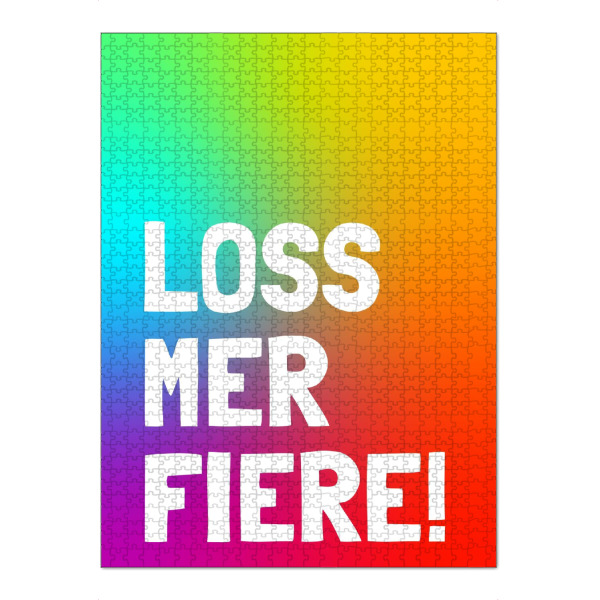 Puzzle Ravensburger "Loss mer fiere!" artboxONE - Typografie,Lustig