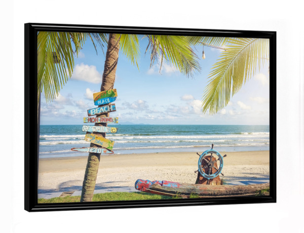 Poster mit schwarzem Rahmen "Mein Khe-Strand" artboxONE - Reise,Reise / Strand und Meer,Reise / Länder