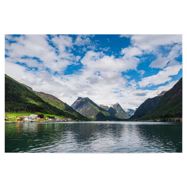 Poster "Blick über den Fjærlandfsjord" artboxONE - Natur,Reise,Reise / Strand und Meer,Reise / Länder