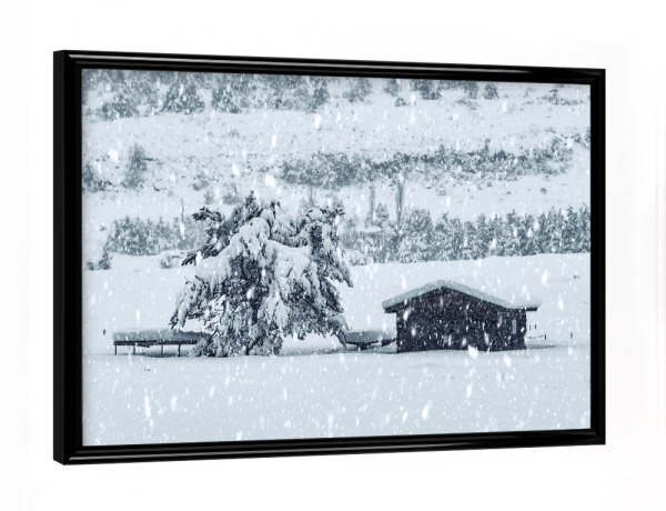 Poster mit schwarzem Rahmen "Winterzeit" artboxONE - Reise,Architektur,Reise / Länder