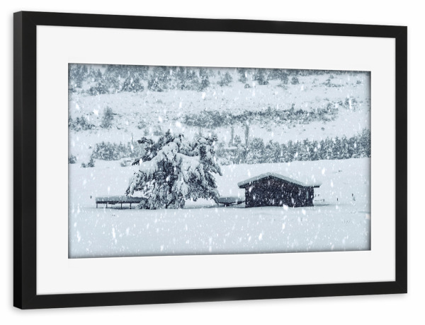 Poster mit Rahmen schwarz "Winterzeit" artboxONE - Reise,Architektur,Reise / Länder