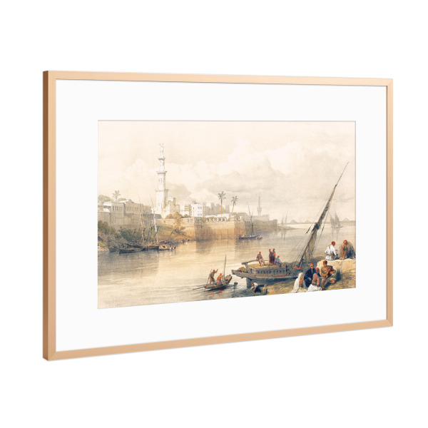 Poster mit Rahmen Kupfer "Nilfähre nach Gizeh" artboxONE - Reise,Reise / Afrika,Reise / Länder