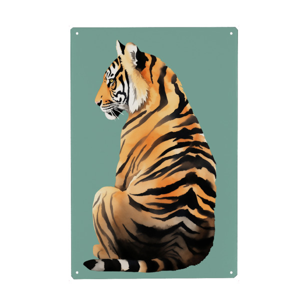 Holzbild "Tiger Pose" artboxONE - Tiere,Abstrakt,Reise / Asien