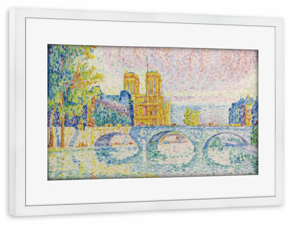 Poster mit Rahmen weiß "La Cité" artboxONE - Städte,Architektur,Städte / Paris