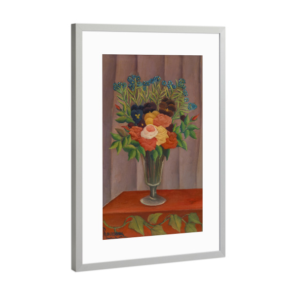 Poster mit Rahmen Silber "Blumenstillleben" artboxONE - Floral,Für Mama,Für Papa