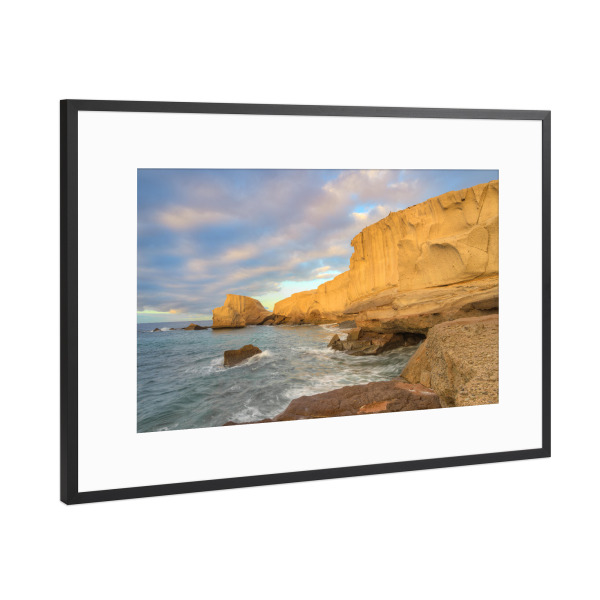 Poster mit Rahmen Schwarz (Metallic) "Teneriffa Los Roques de Tajao" artboxONE - Natur,Reise,Reise / Strand und Meer