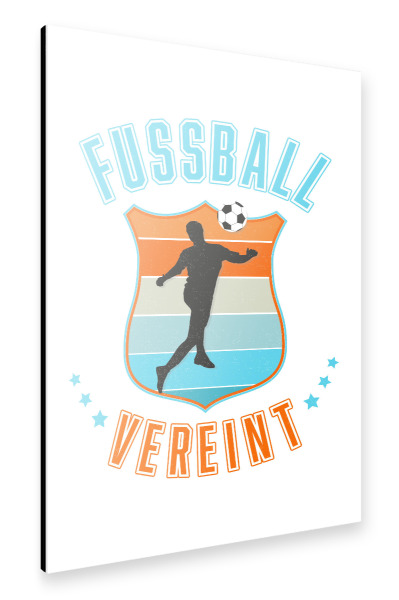 Alu-Dibond "Fußball vereint" 30x20 cm artboxONE