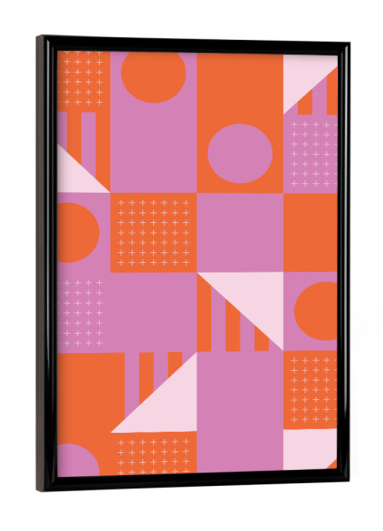 Poster mit schwarzem Rahmen "Riviera Tiles Glow Vibes" artboxONE - Abstrakt,Geometrie