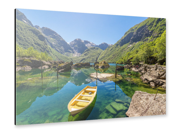 Alu-Dibond "Blick auf einen Gletschersee" 30x20 cm artboxONE