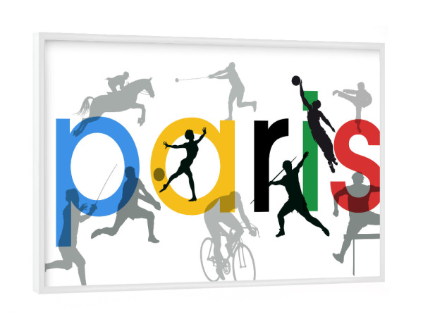 Poster mit weißem Rahmen "Paris Summer Games" artboxONE - Sport