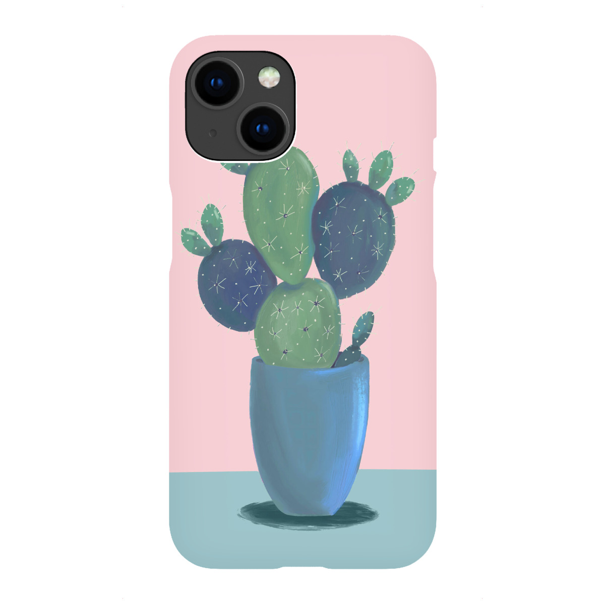 iPhone "Sommerkaktus auf Rosa" Premium-Case Handyhülle artboxONE