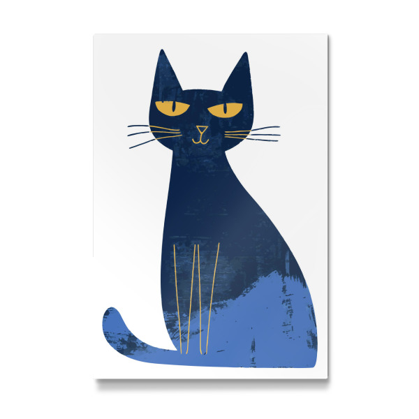 Galerie-Print "Blue Cat minimalist" 30x20 cm artboxONE