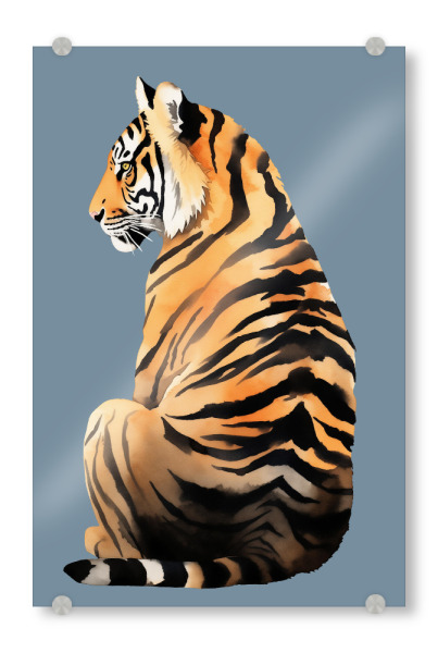 Acrylglasbild "Anmutiger Tiger" artboxONE - Tiere,Abstrakt,Reise / Asien