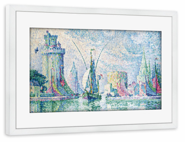 Poster mit Rahmen weiß "Die Grünen Türme" artboxONE - Städte,Reise,Architektur