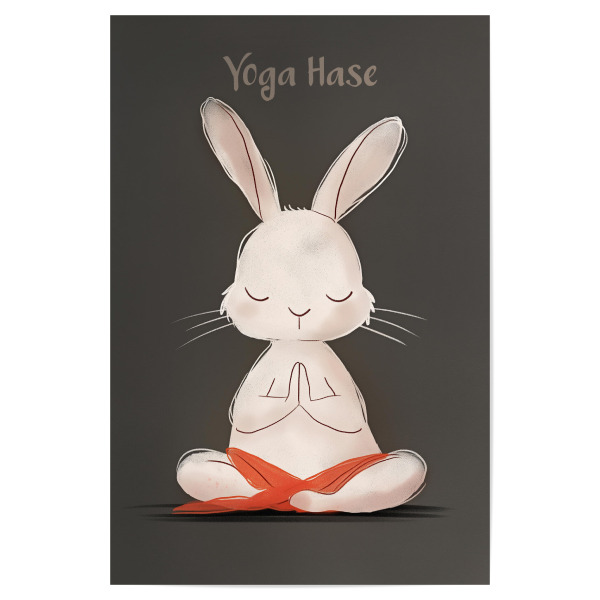 Poster "Der Yoga Hase" artboxONE - Tiere,Sport,Lustig