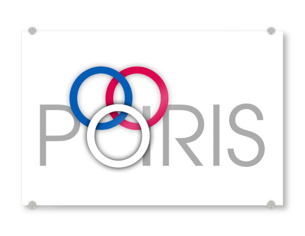 Acrylglasbild "Paris Logo" artboxONE - Typografie,Sport,Sport / Sommerspiele