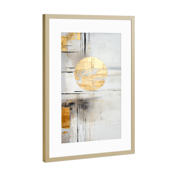 Poster mit Rahmen Gold "ABSTRAKTE KUNST Zielstrebigkeit" artboxONE - Abstrakt
