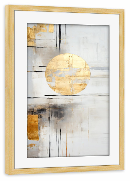 Poster mit Rahmen kiefer "ABSTRAKTE KUNST Zielstrebigkeit" artboxONE - Abstrakt