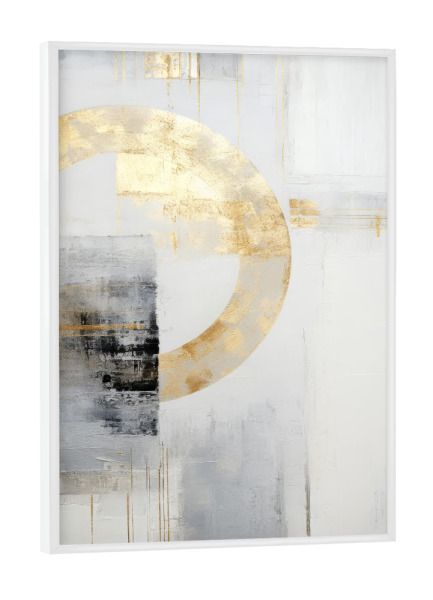 Poster mit weißem Rahmen "Aus der Ruhe erwächst die Kraft" artboxONE - Abstrakt