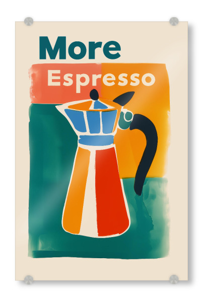 Acrylglasbild "More Espresso Kanne" artboxONE - Essen & Trinken,Abstrakt,Liebe