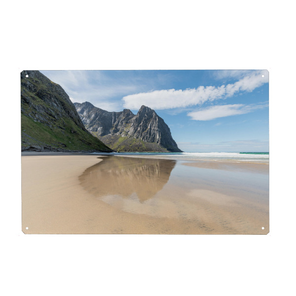 Holzbild "Kvalvika Beach" artboxONE - Natur,Reise,Reise / Strand und Meer