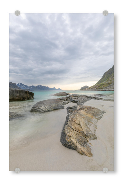 Acrylglasbild "Haukland Beach" artboxONE - Natur,Reise,Reise / Strand und Meer