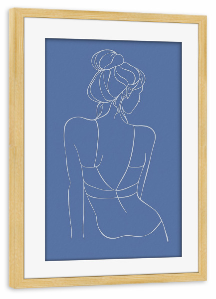 Poster mit Rahmen kiefer "Zarte Harmonie" artboxONE - Abstrakt,Menschen