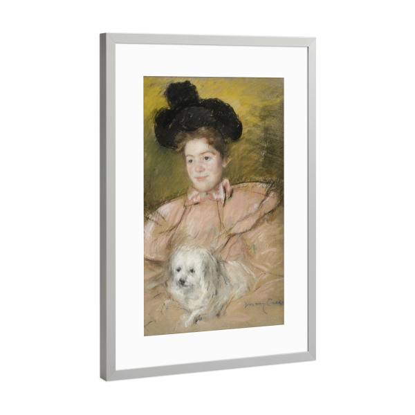Poster mit Rahmen Silber "Frau im Himbeerkostüm" artboxONE - Tiere,Menschen,Liebe,Für Mama,Für Papa