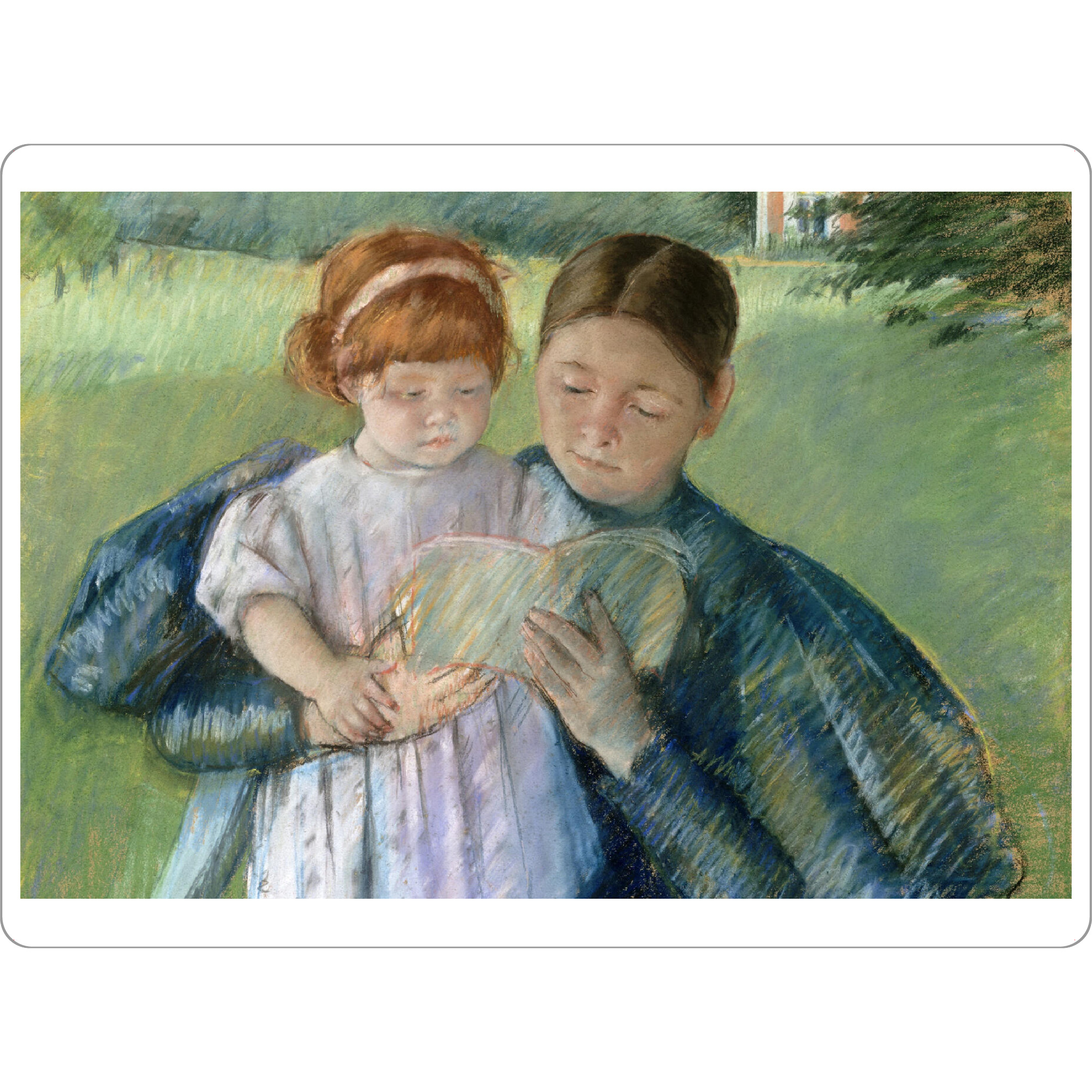 Tischset "Nurse Reading to a Little Girl" artboxONE - Für Kinder,Menschen,Liebe,Für Mama,Für Papa