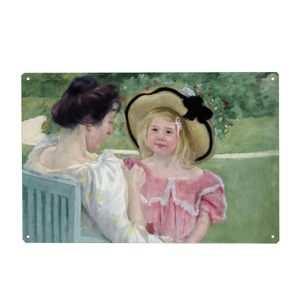 Metall Poster "Der Garten" artboxONE - Für Kinder,Menschen,Liebe,Für Mama,Für Papa