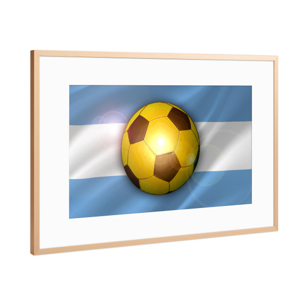 Poster mit Rahmen Kupfer "Argentinien Champion" artboxONE - Sport,Sport / Fußball